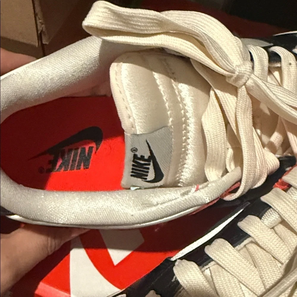 Nike Women's Black, White & Red Low-Top Sneakers